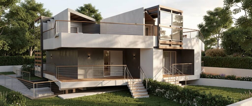 Ville agli Stagni di Ostia: terrazze (rendering)